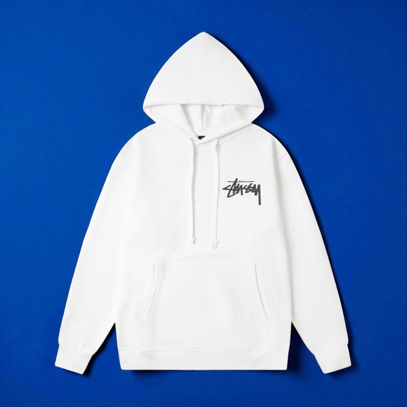 Stussy White Hoodie with Red Dice Graphic - Picture 3 of 6